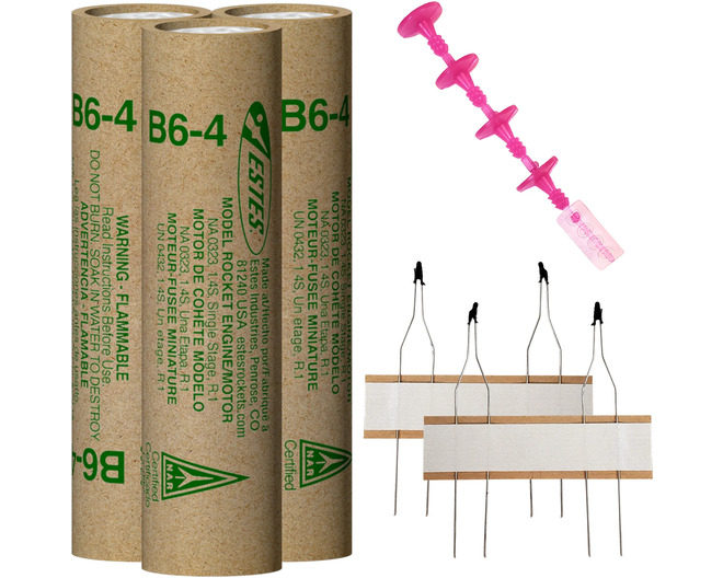 Rockets B6-4 Model Rocket Engines 3pk
