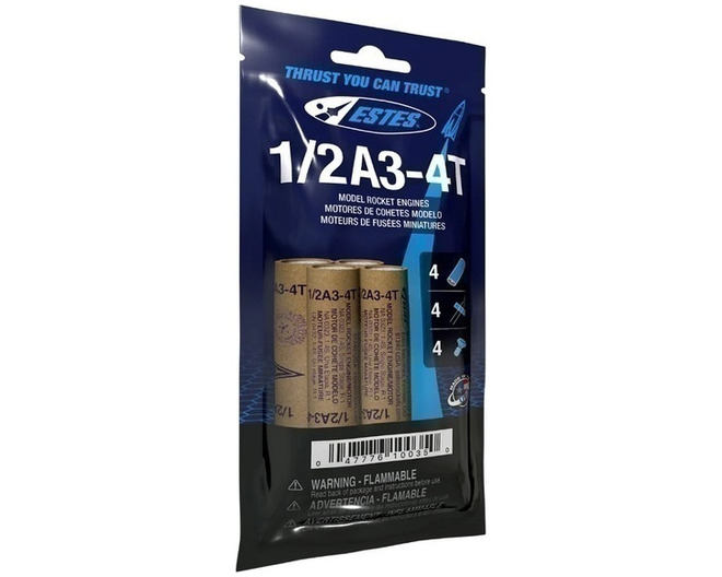 1/2a3-4t Model Rocket Engines 4pk