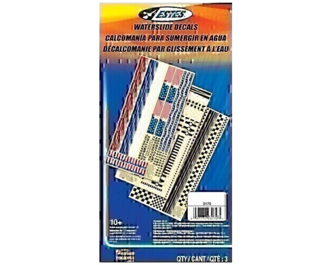 Waterslide Decal Set for Model Rockets