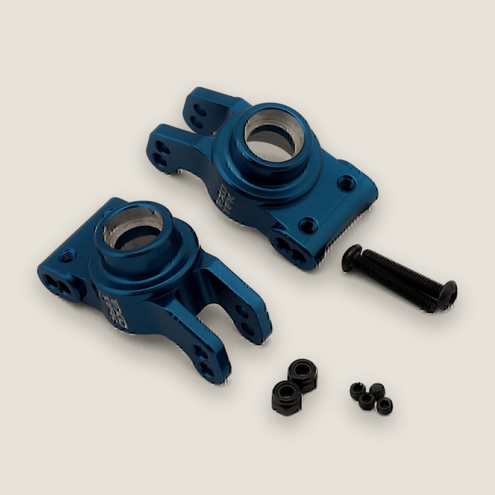 Rear Hubs, Heavy-Duty Aluminum, Blue, 2 Pack, for Team Associated Mt10/Pro4 SC10 - Exotek