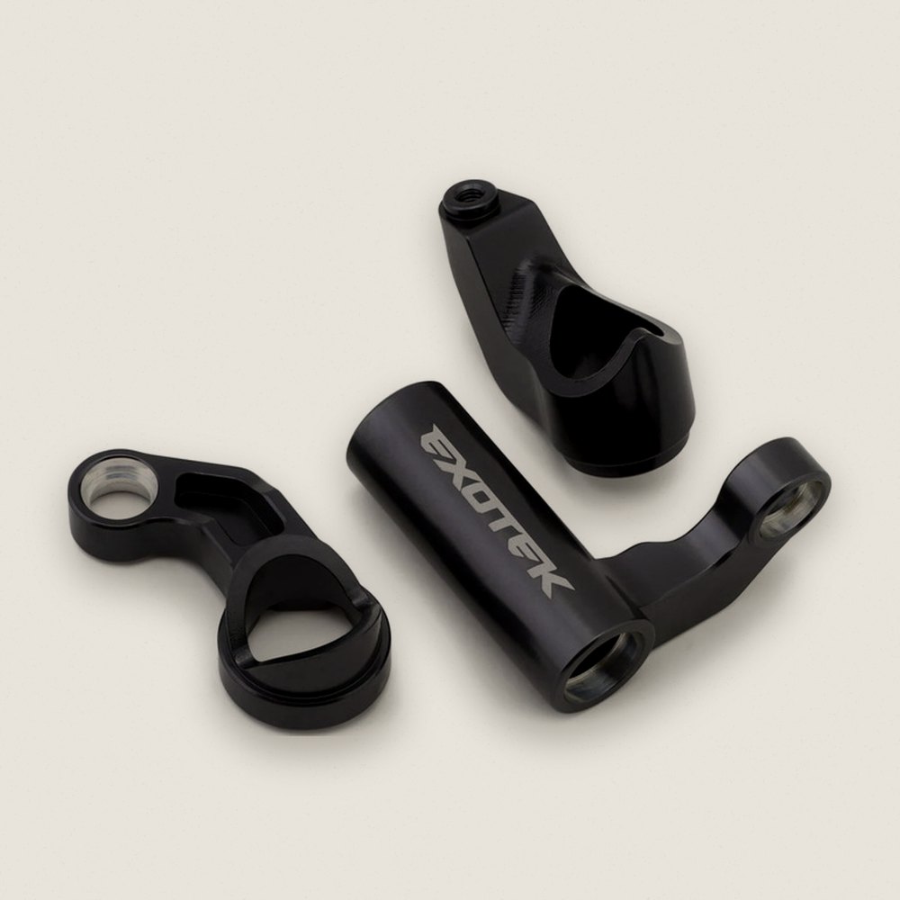 Steering Bellcrank Set, Aluminum Heavy-Duty, Gunmetal, for Tekno EB48/NB48 2.2 - Exotek