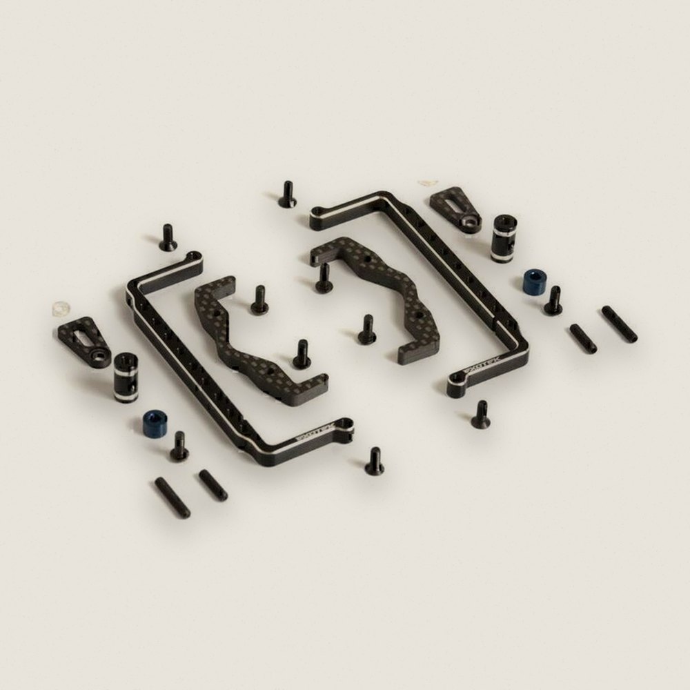 Shorty Pack Tray and Cups, 7075 and Carbon Fiber, RC10 - Exotek