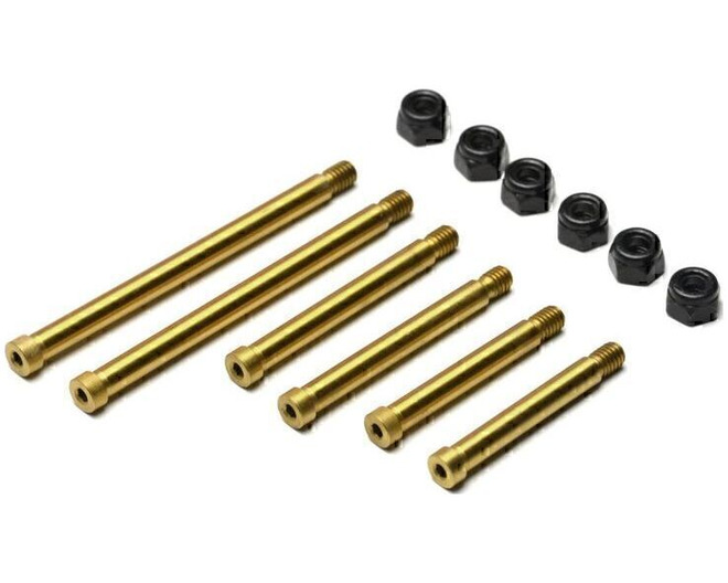 RC10t Bolted Hinge Pins 6 Front Arms Steel with Nitride Coati