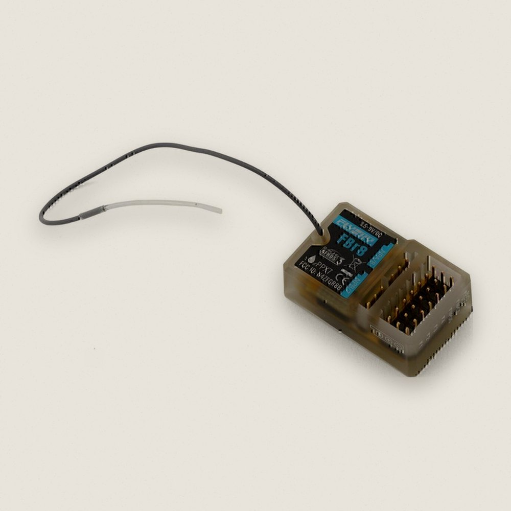 Fbr8 8-Channel Waterproof Receiver, Short Antenna - Flysky