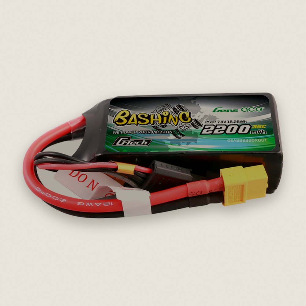 LiPo Battery, 11.1V 2200mAh 3S 35C G-Tech Smart, XT60 - Gens Ace