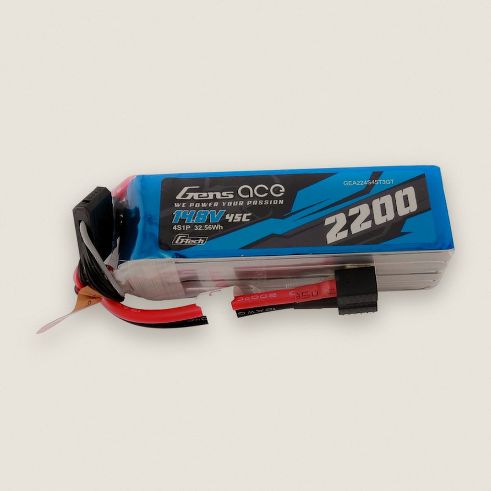 LiPo Battery, 14.8V 2200mAh 4S 45C G-Tech Smart, Universal - Gens Ace