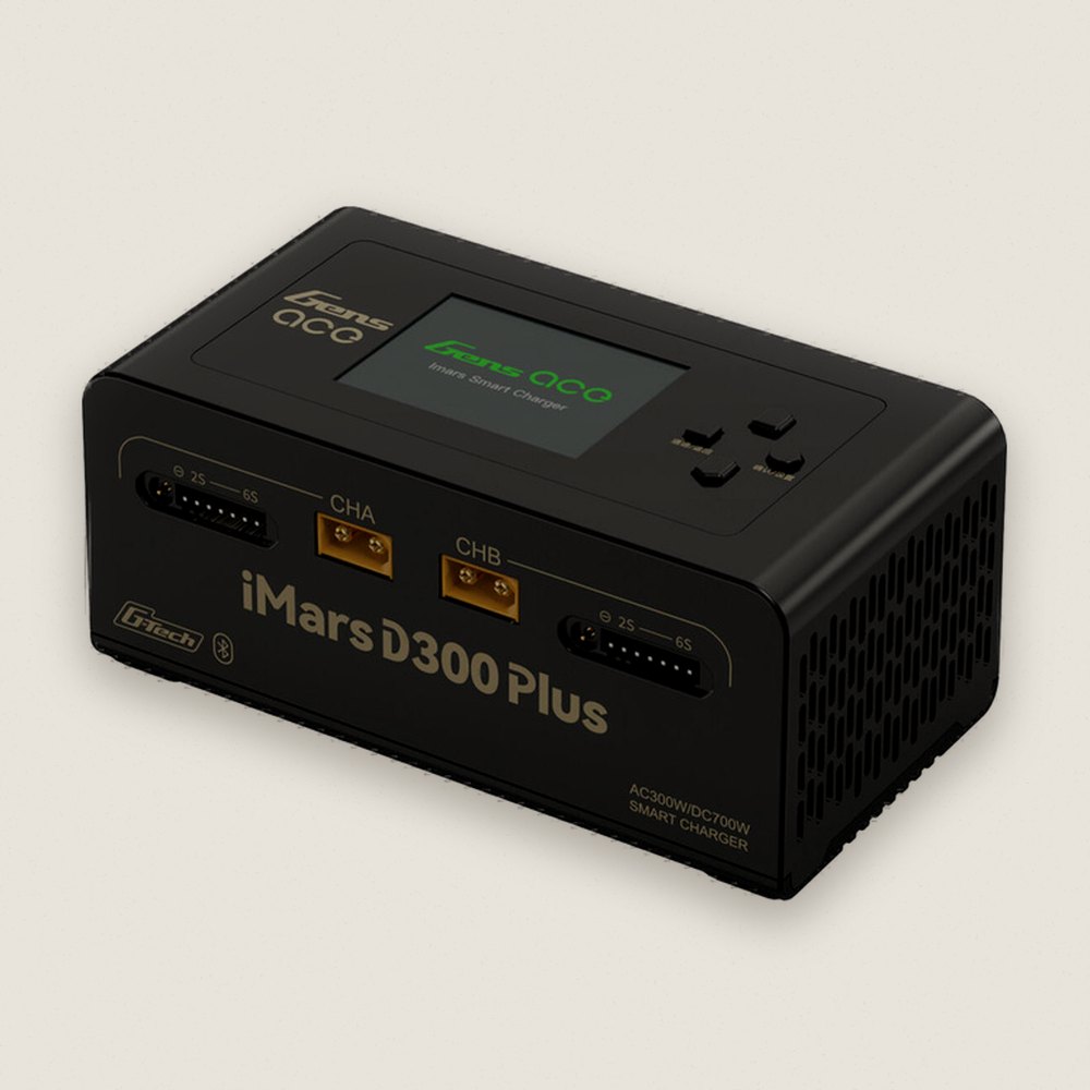 Battery Charger, Imars D300 Plus G-Tech Smart Dual AC/DC (Black) (6S/16A) - Gens Ace
