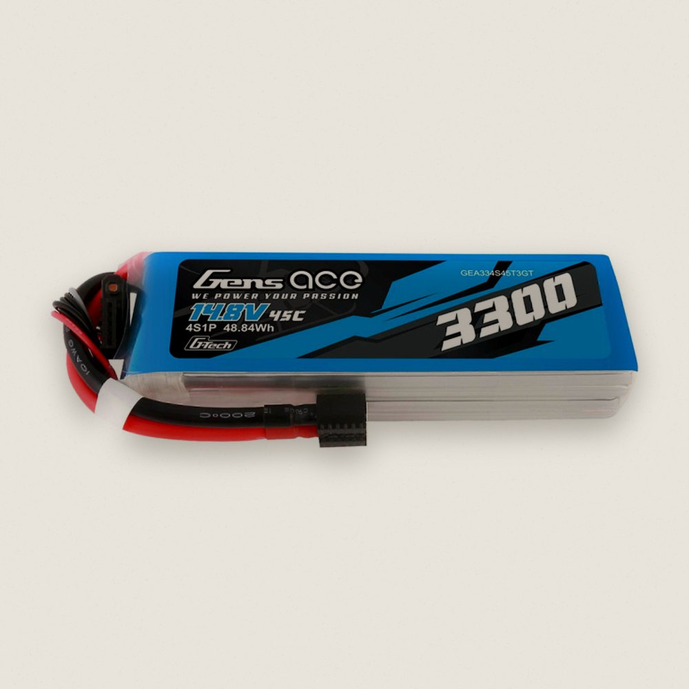 LiPo Battery, 14.8V 3300mAh 4S 45C G-Tech Smart, Universal - Gens Ace