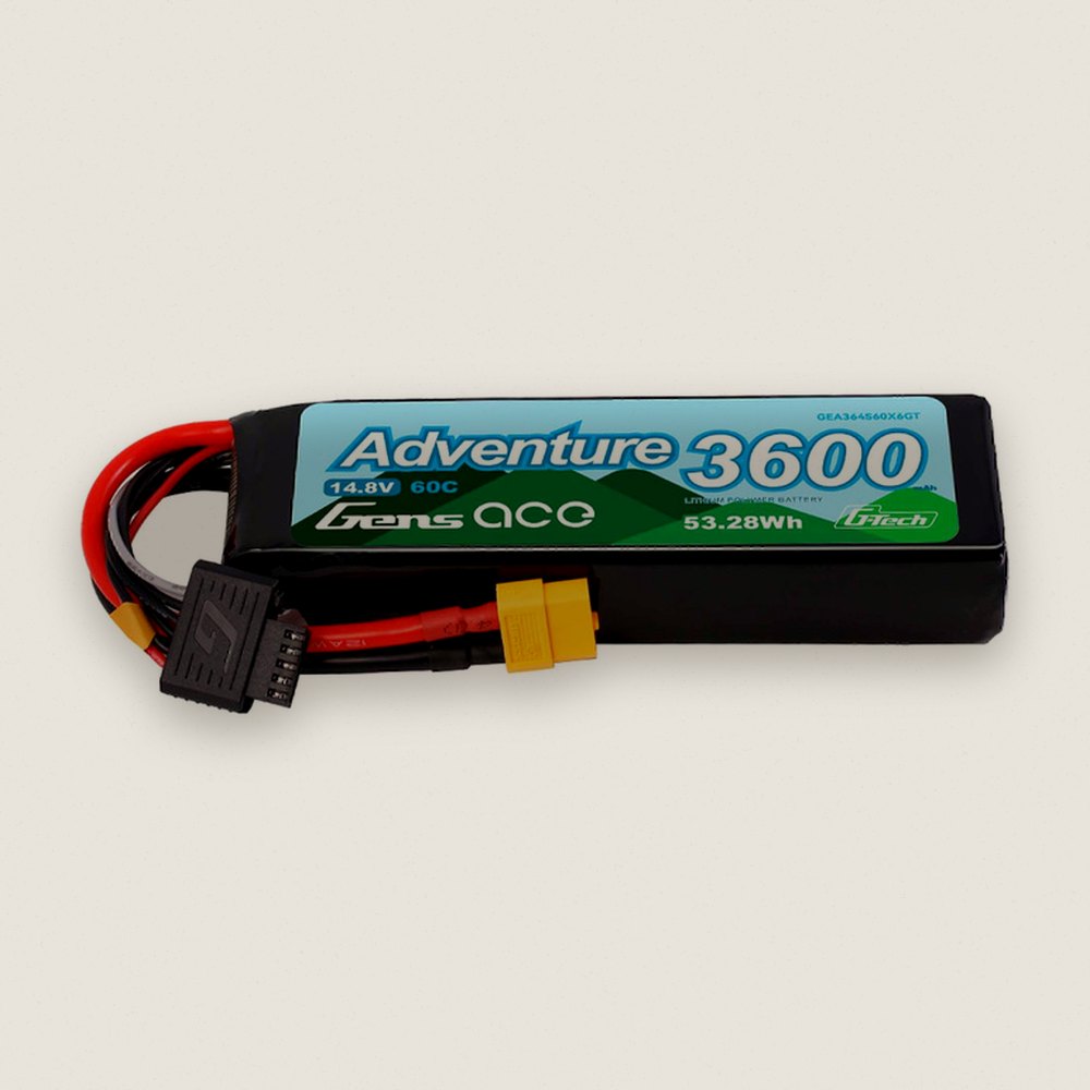 LiPo Battery, Adventure 3600mAh 4S 60C 14.8V G-Tech with aXT60 Plug - Gens Ace