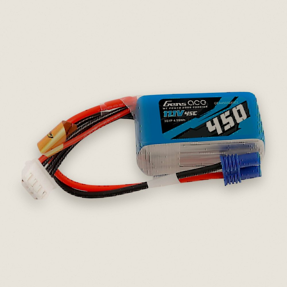 LiPo Battery, 450mAh 3S 11.1V 45C with EC2 - Gens Ace