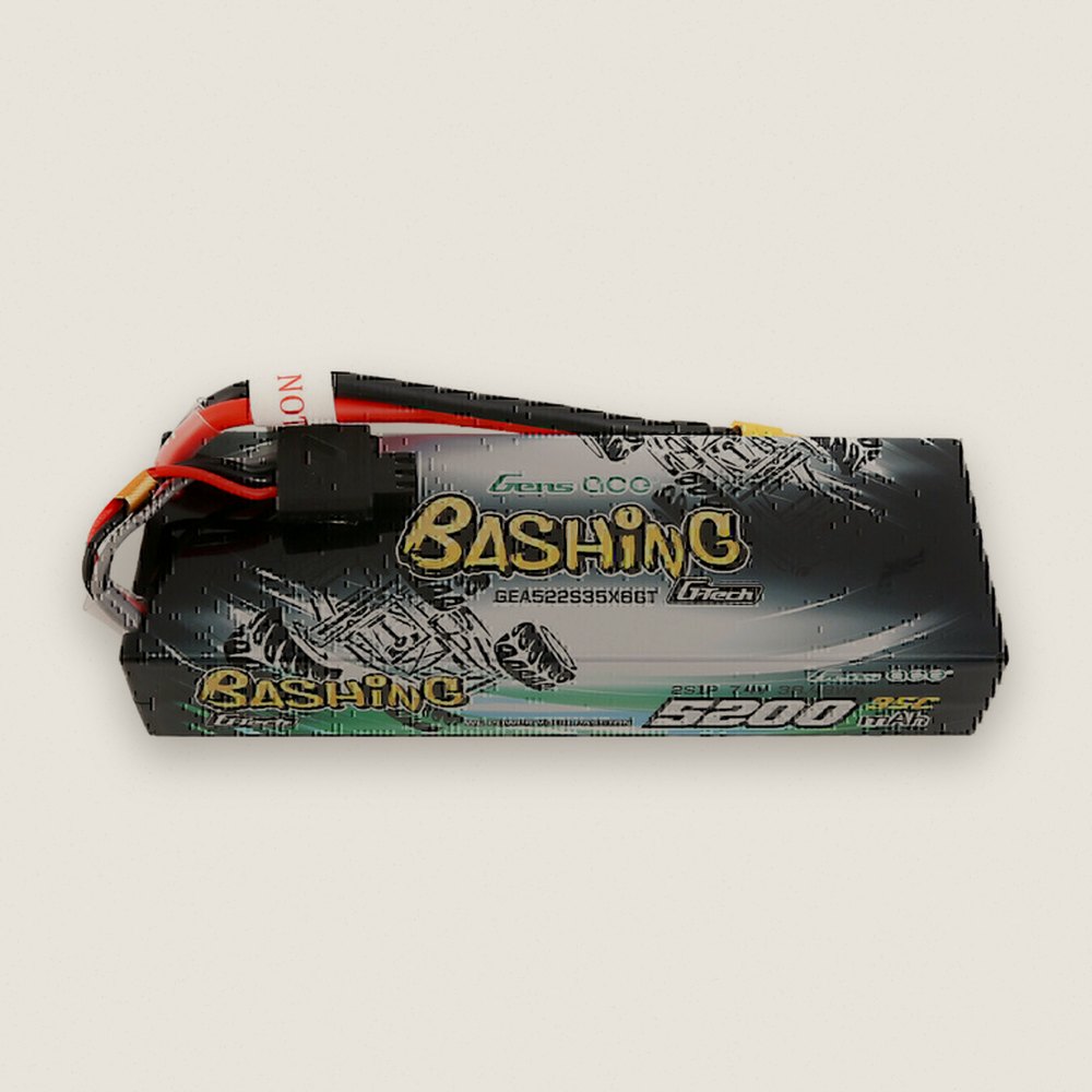 LiPo Battery, 5200mAh 7.4V 2S1P 35C G-Tech, XT60 Plug - Gens Ace