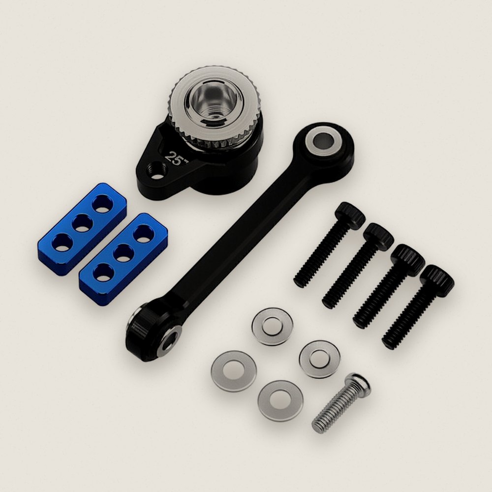 Servo Saver, CNC T6 25T Reefs for Grom MT, fits Reefs 99 Micro servo - Hot Racing