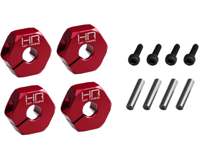 Red T6 14mm Clamping Wheel Hex 2WD
