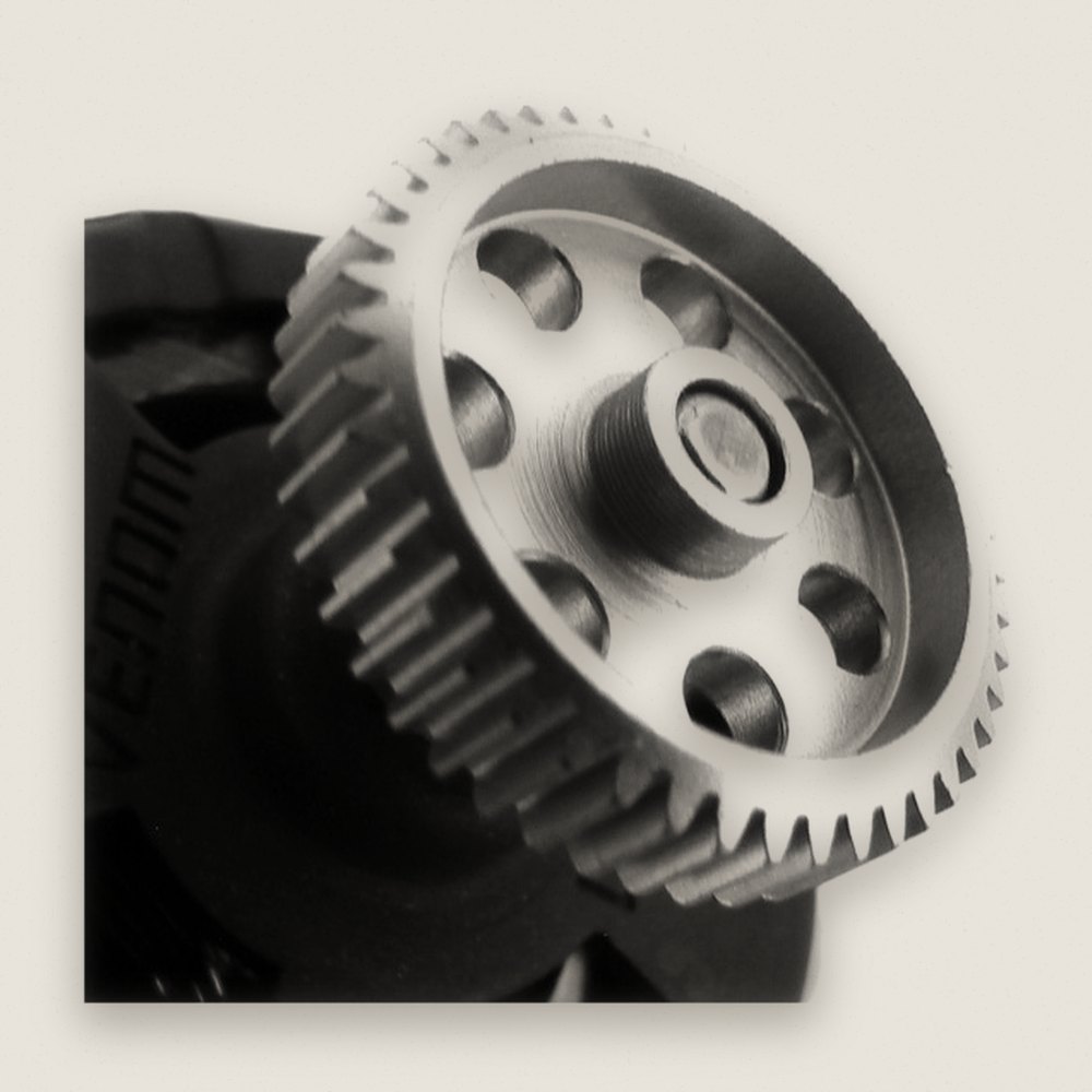 Pinion Gear, 47-Tooth 64 Pitch Hard-Anodized Aluminum - Hot Racing