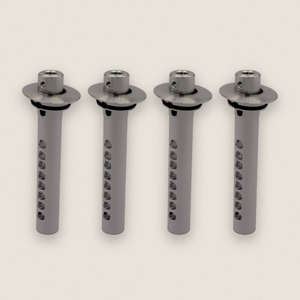 Swivel Spring-Loaded Body Posts, Silver Aluminum for HPI Hellfire - Hot Racing