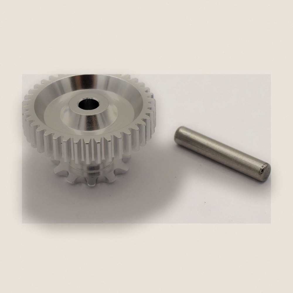 Main Gear and Drive Sprocket, Silver - Hot Racing