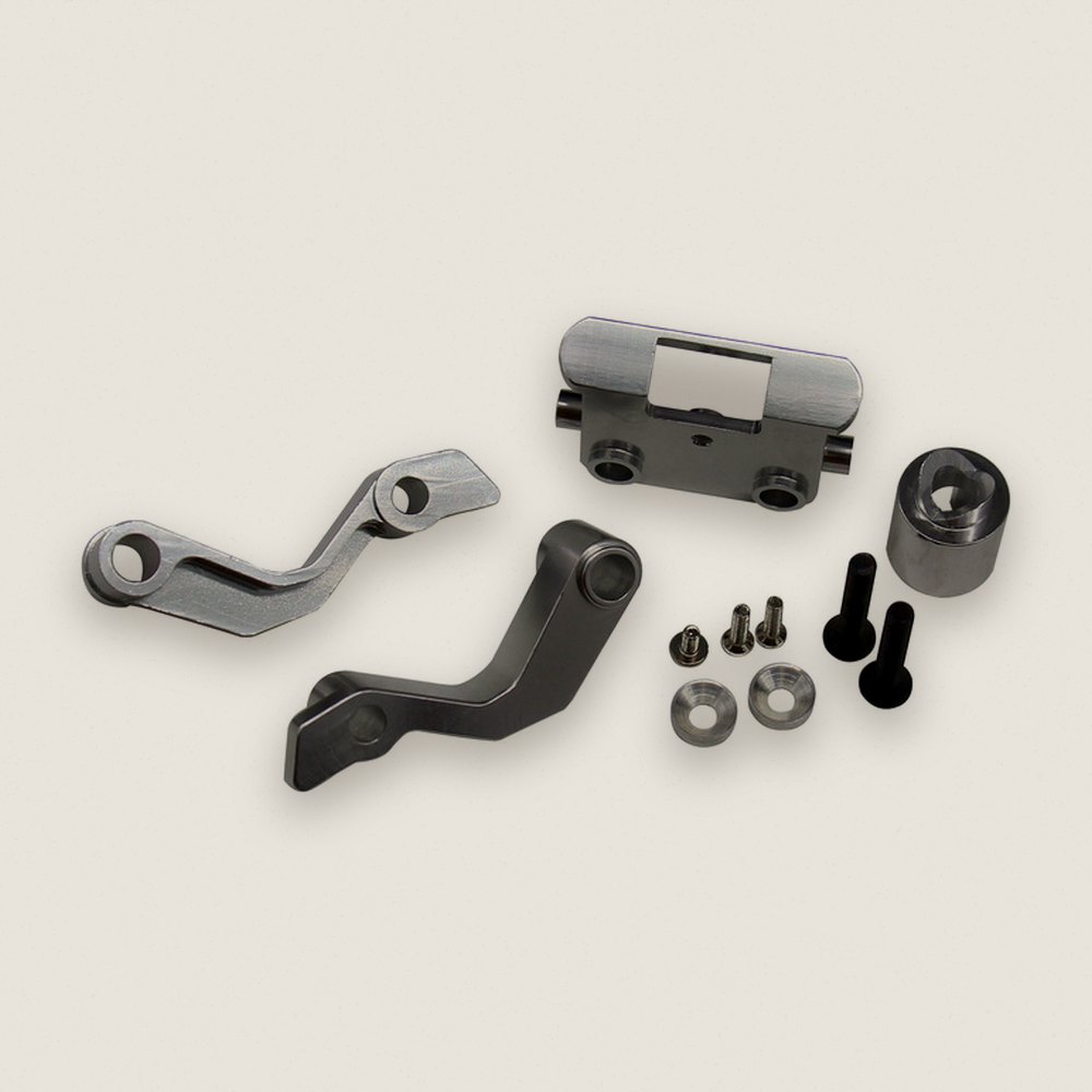 Racer Figure Support, Silver Aluminum Left and Right - Hot Racing