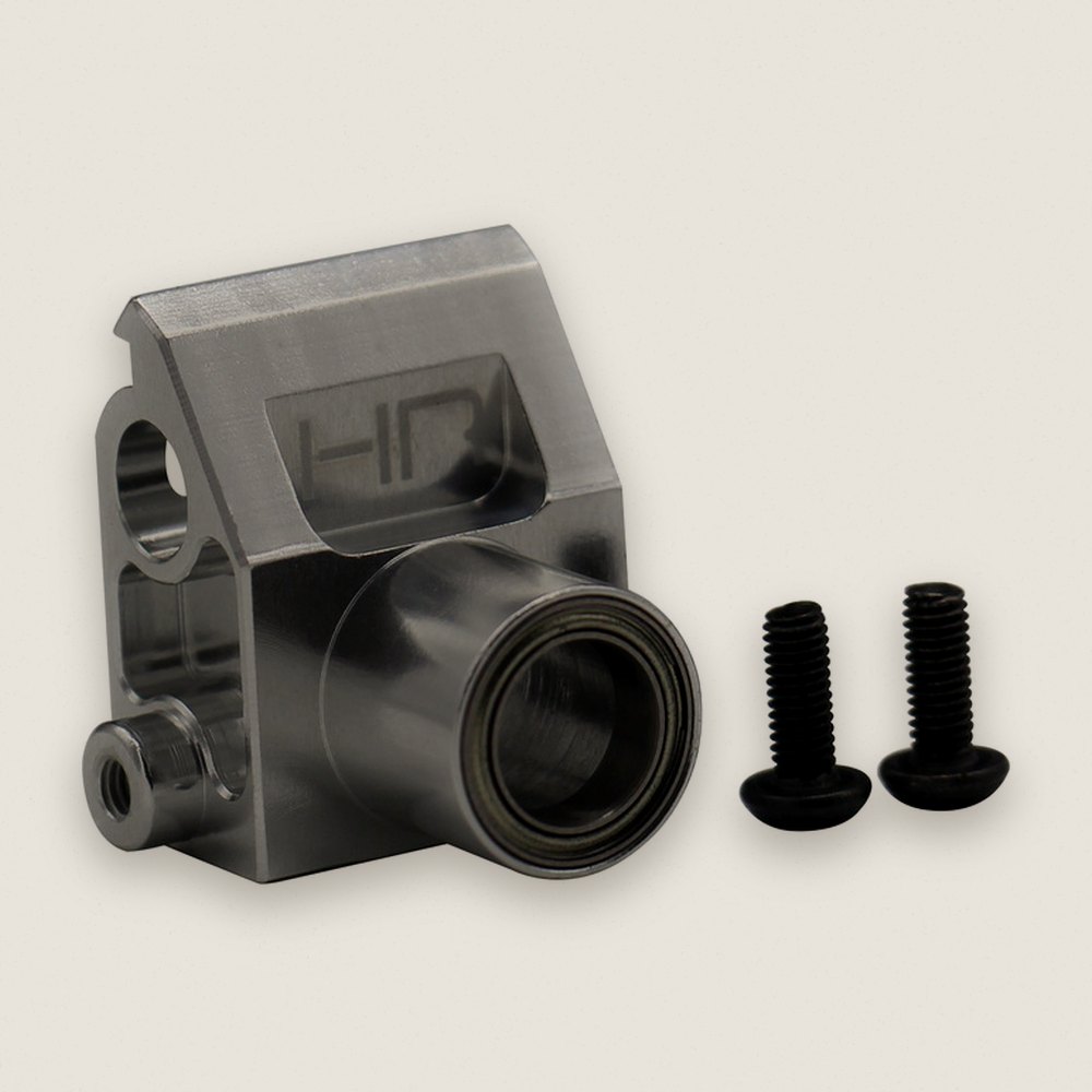 Front Bearing Steering Mount, Silver - Hot Racing