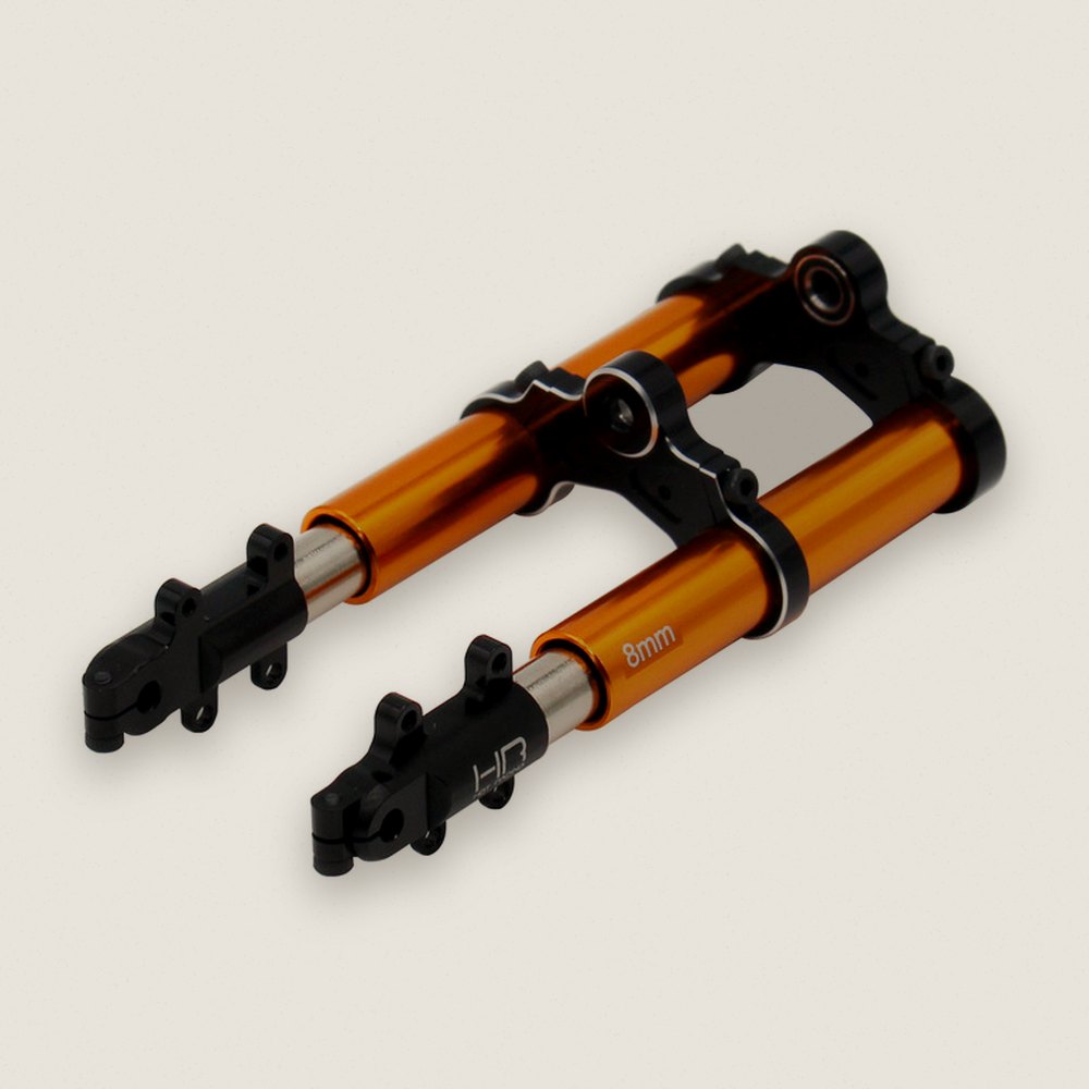 Oil Damper Fork, GP Style 8mm, Gold - Hot Racing