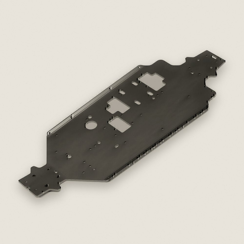 Main Chassis, 3mm Gunmetal for WR8 - HPI