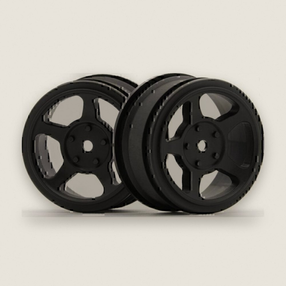 Wheel, Vintage Ta2 26mm Black, 0mm Offset, 2 Pieces - HPI