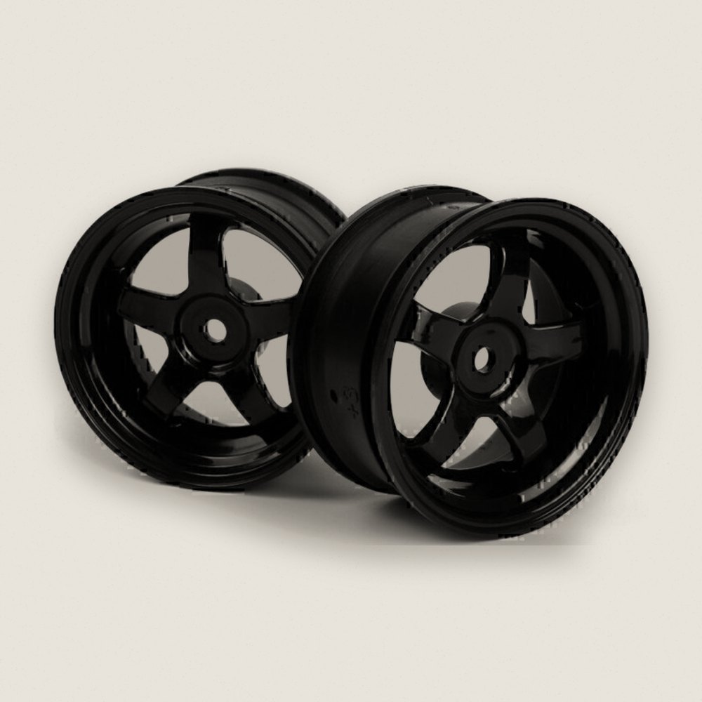 Wheel, Work Meister S1 Black 26mm, 3mm Os, 2 Pieces - HPI