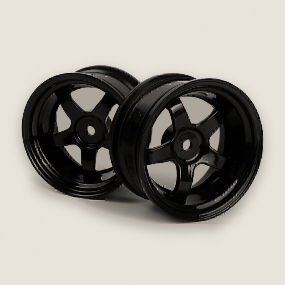 Wheel, Work Meister S1 Black 26mm, 6mm Os, 2 Pieces - HPI