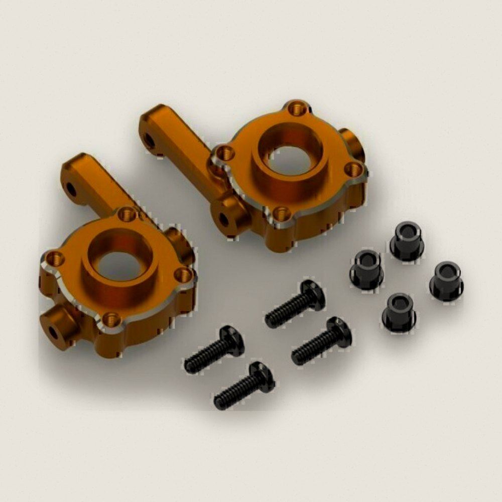 Steering Spindle Set, Aluminum Orange for Venture18 - HPI