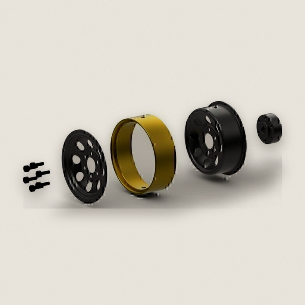 Beadlock Wheel, Cs-8 Steel 1.2in Black, 4 Pieces for Venture18 - HPI