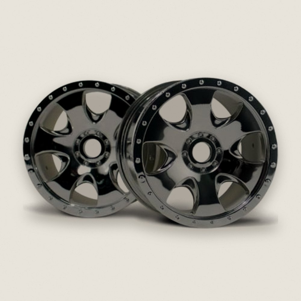 Warlock Wheels, Chrome, 83x56mm, for Savage X (2) - HPI