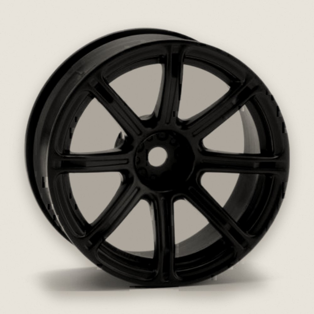 Work Emotion XC8 Wheels, 26mm, Black, 6mm Offset (2) - HPI