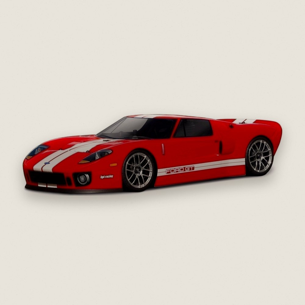 Clear Body Shell, 05 F0RD GT 200mm, Wheelbase 255mm - HPI