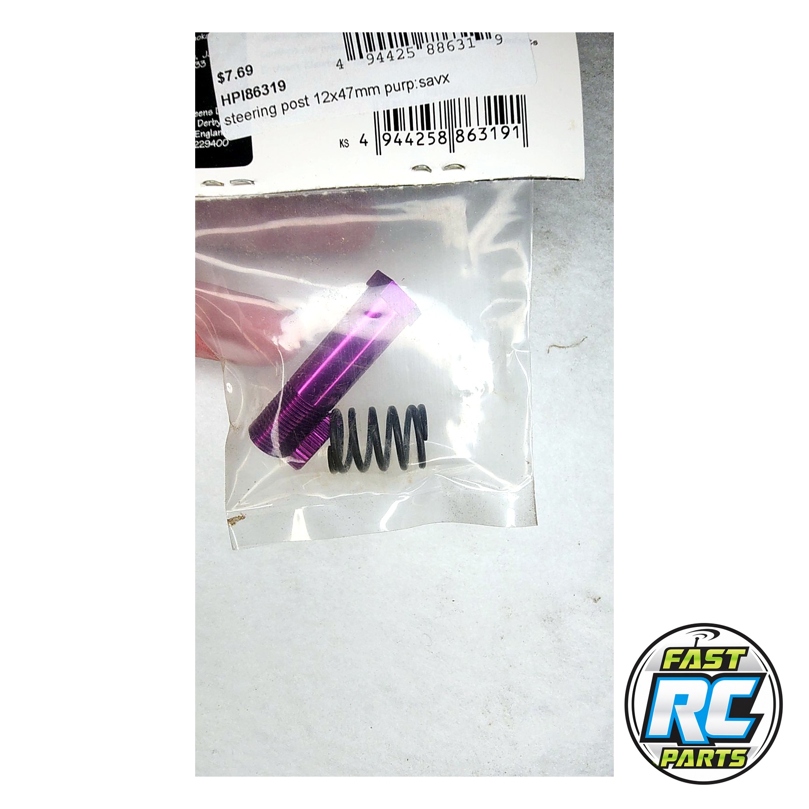 Steering Post, 12x47mm, Purple - HPI