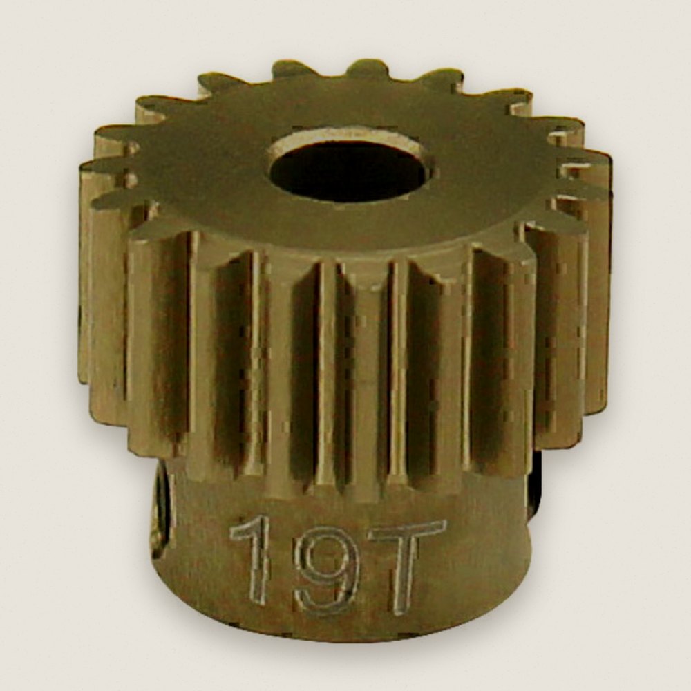 Pinion Gear, 19t 48p Hard Anodized 7075 - Hot Racing