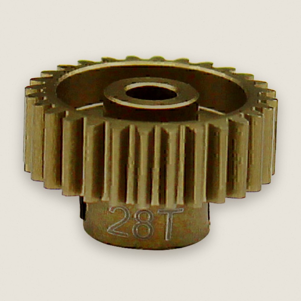 Pinion Gear, 28t 48p Hard Anodized 7075 - Hot Racing