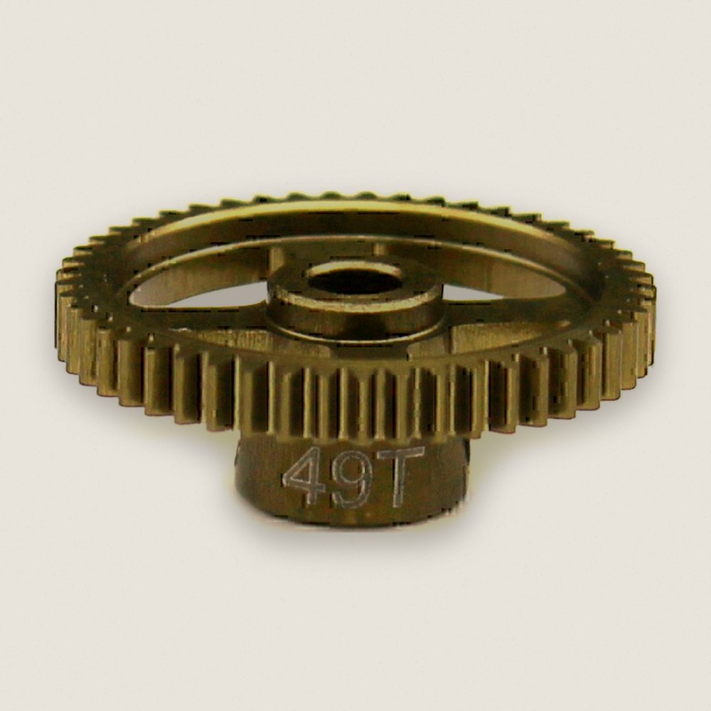 Pinion Gear, 49t 64p Hard Anodized 7075 - Hot Racing