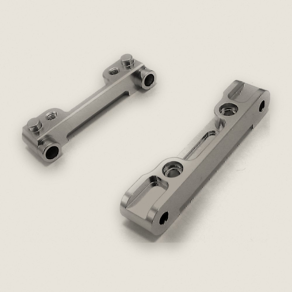 Arm Mounts, Silver Aluminum - Hot Racing