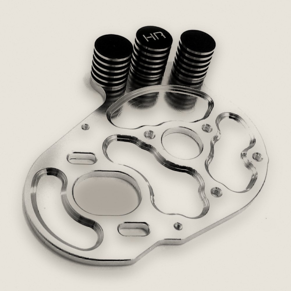 Motor Plate, Silver Aluminum for Blitz - Hot Racing