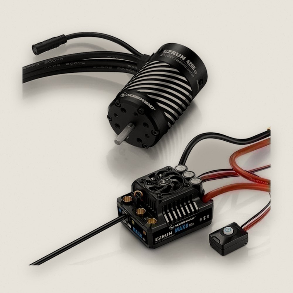Max8 G2s Esc and 4268sd 2500kv G2r Motor Combo, 3-6s - Hobbywing