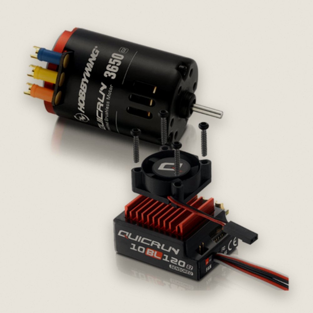 Combo, Quicrun 10bl120 Sensored G2 Esc with 3650 Sl G2 Motor 10.5t - Hobbywing