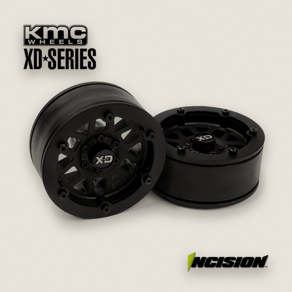 Wheels 1.9 Incision KMC XD229 Machete, Black Plastic - Vanquish Products