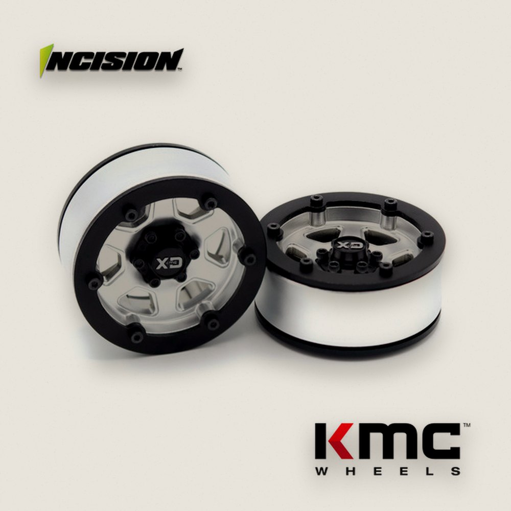 Wheels 1.9 Incision KMC KM233 Hex, Silver Plastic - Vanquish Products