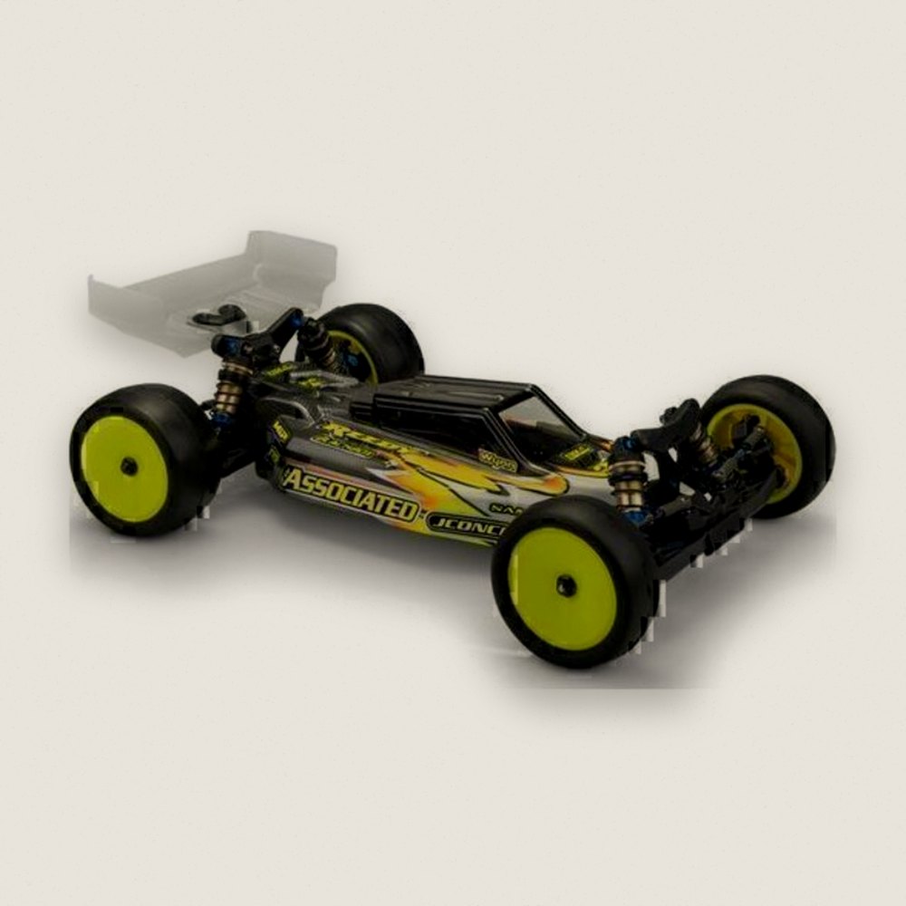 F2 Body for RC10b7 with Carpet/Turf/Dirt Wing, Clear - JConcepts