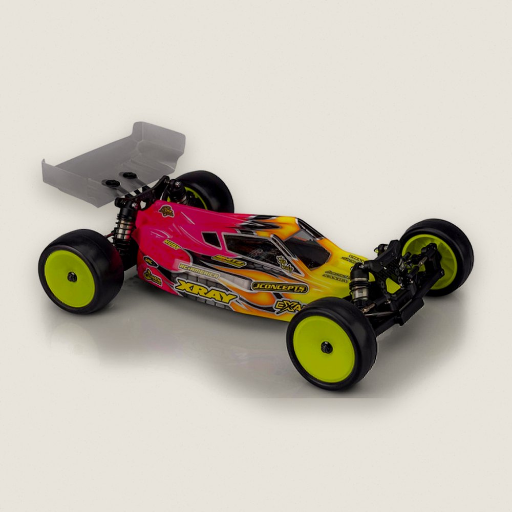 P2 Body with Carpet/Turf/Dirt Wing for Xray XB2 2025, Clear - JConcepts