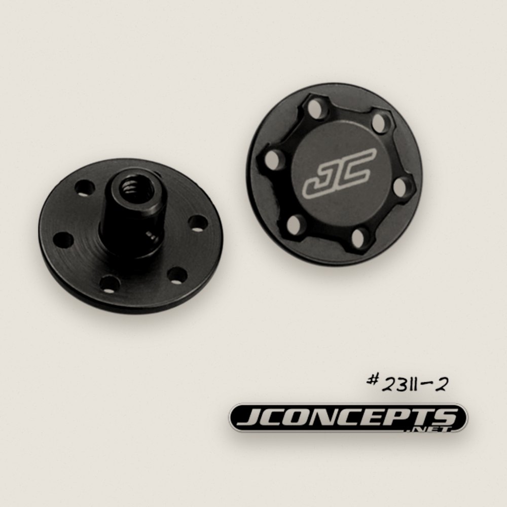 Wing Buttons, Finnisher Black for RC10 - JConcepts