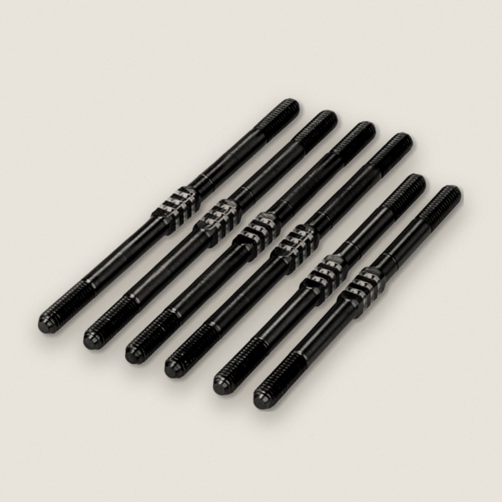 Turnbuckle Set, 3.5mm Titanium Black (6) for RC10T7 or SC7 - JConcepts