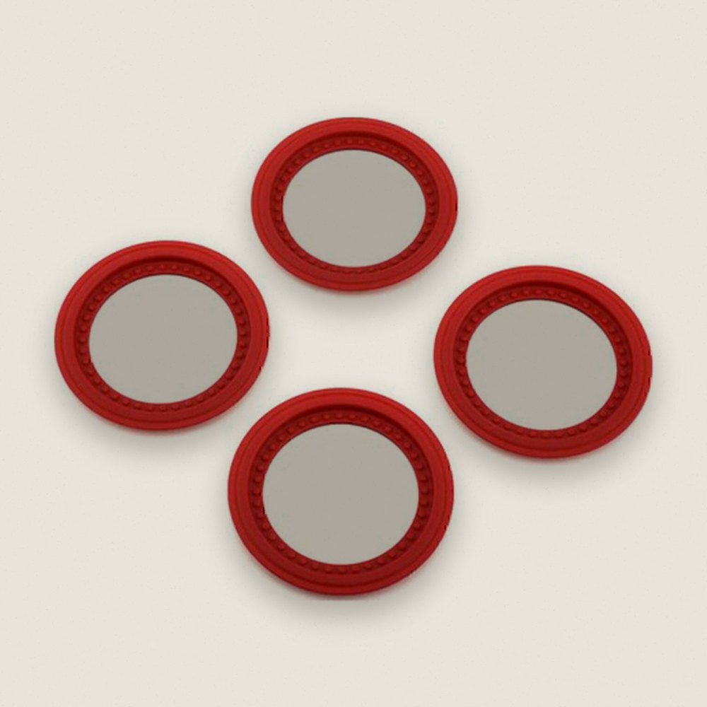 Mock Beadlock Rings, Tribute Wheel Glue-On 4pc Red - JConcepts