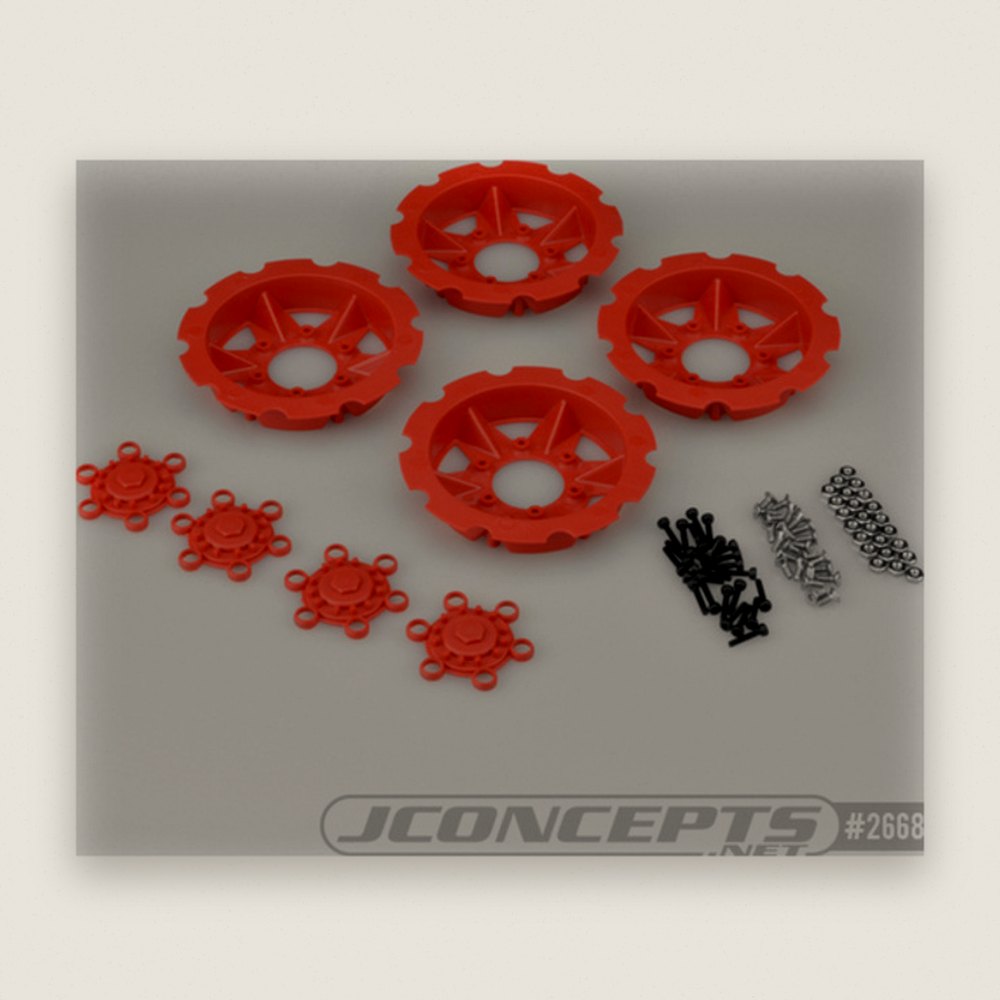 Wheel Discs, Tracker 4 pieces Red - JConcepts