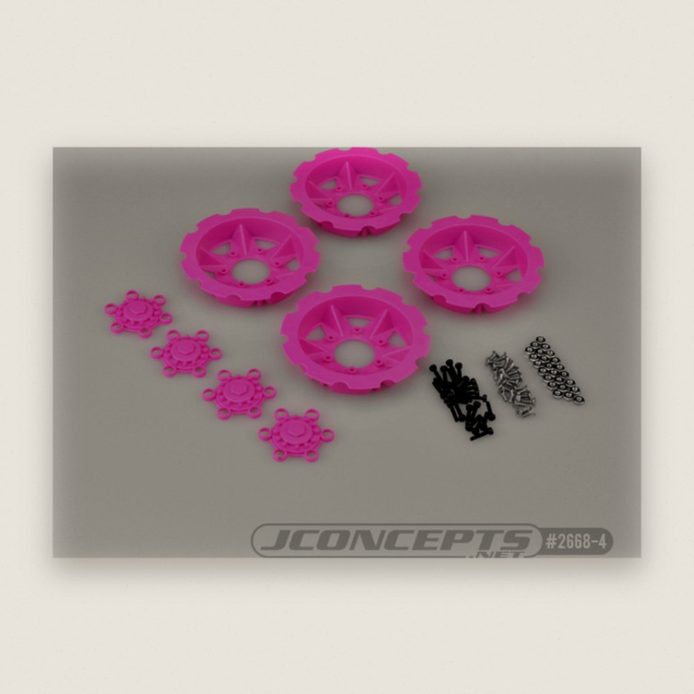 Wheel Discs, Tracker for Dragon Wheels Pink 4 pieces - JConcepts