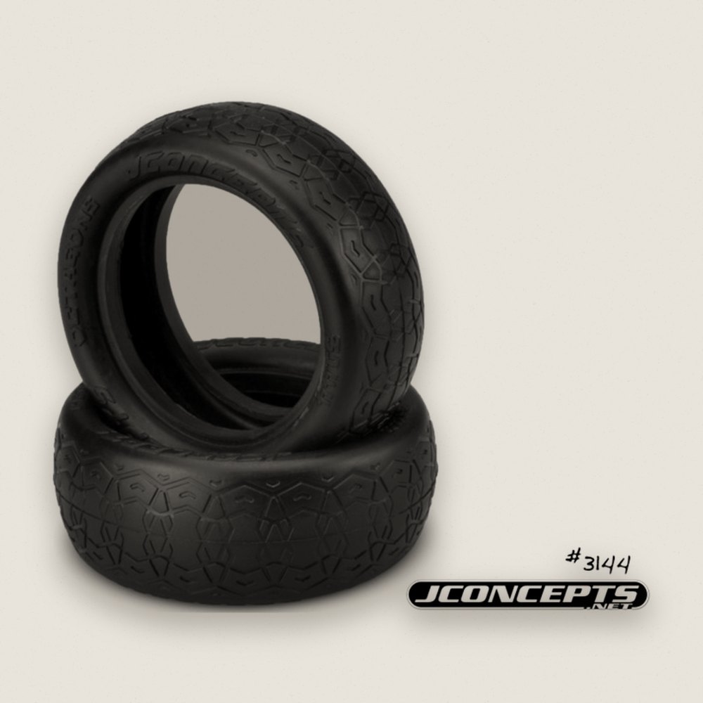Front Tires, Aqua A2 Compound, Fits 2.2 4WD Buggy Front Wheel, Octagons - JConcepts